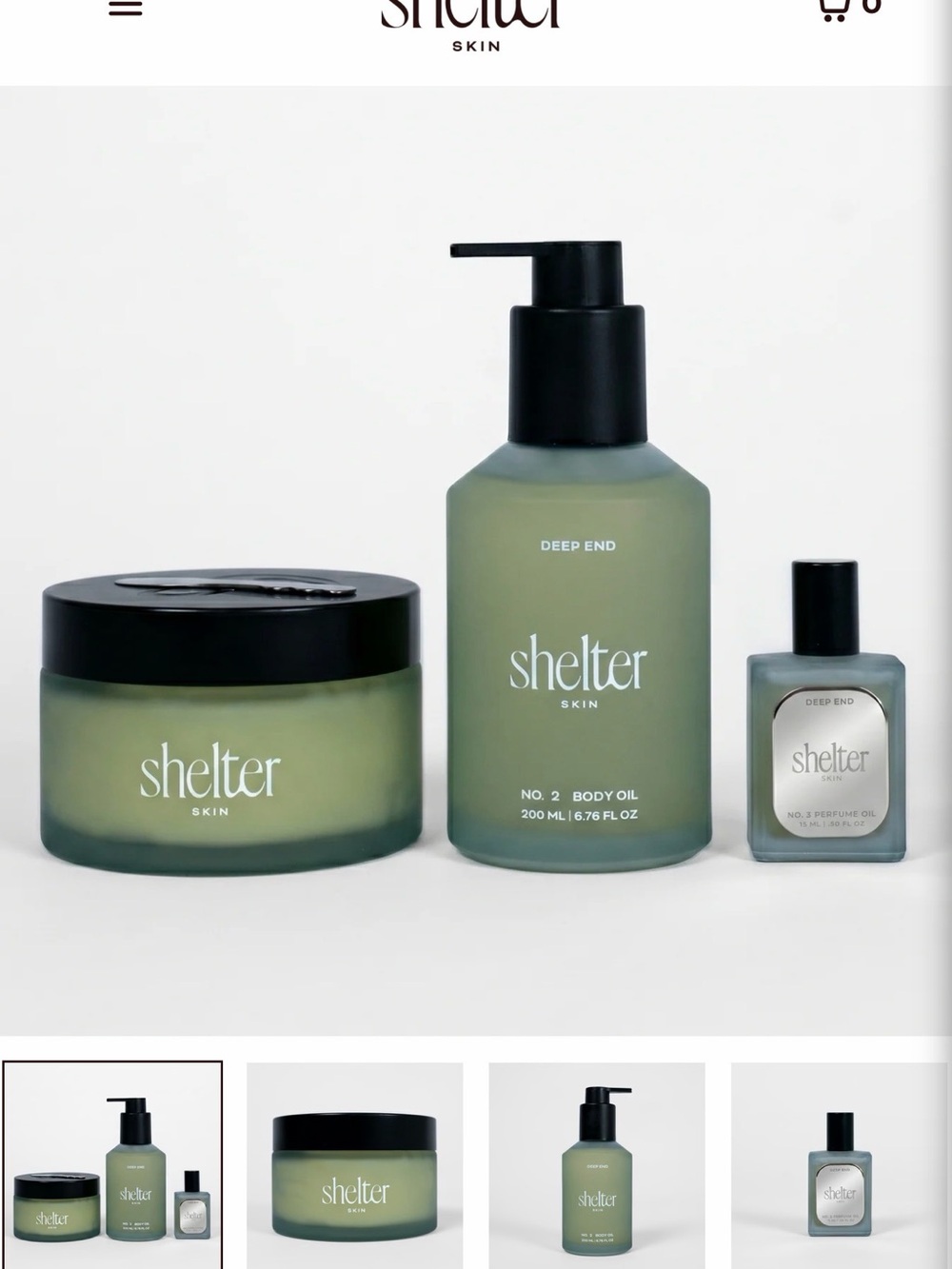 Shelter Skin No.2 Deep End Body Oil — Green